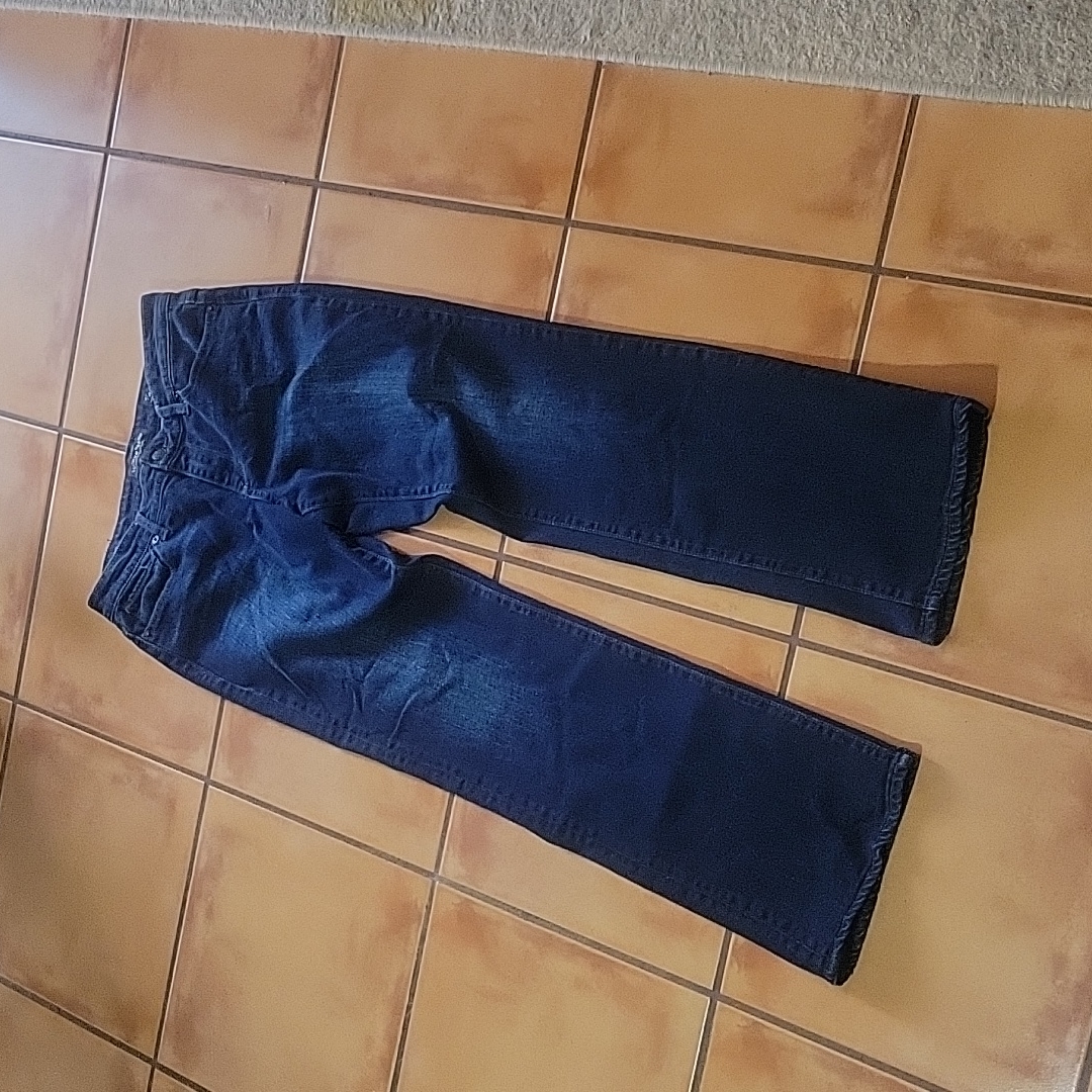 Lucky Brand Denim Dark Wash Stright Leg Wide Leg Office Casual